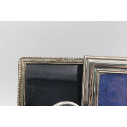 1286 - Three hallmarked silver photograph frames - approx. 631 grams