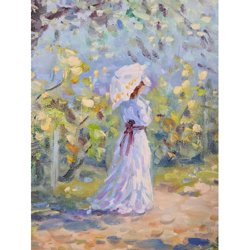 147 - A framed oil on canvas by J. Rene Biagler - approx. 81cm wide x 61cm high