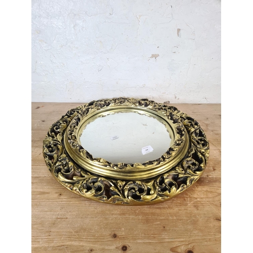 168 - A 19th century style gilt framed convex wall mirror - approx. 56cm diameter