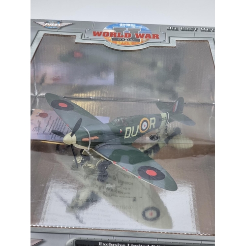 394 - A boxed Air Signature WWII Series Garfield Western IV no. 312 Czech Squadron limited edition die cas... 