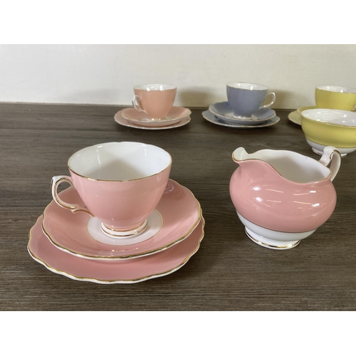 277 - A Colclough Harlequin twenty one piece tea set