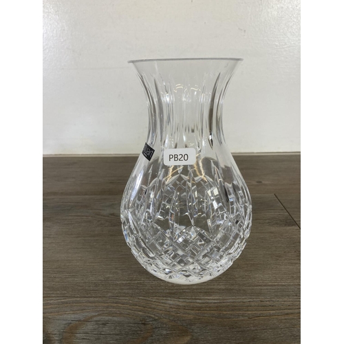 279 - Two pieces of glassware, one Edinburgh Crystal 20cm bowl and one Stuart Crystal 19cm vase