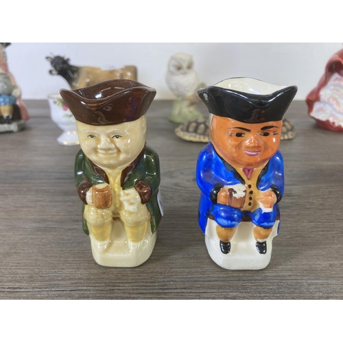 283 - Twelve items to include Royal Doulton Top O' The Hill figurine, Beswick CH. Newton Tinkle figurine, ... 