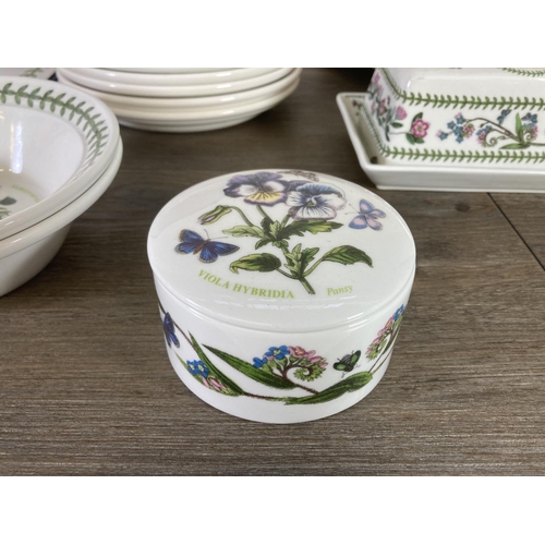 329 - A collection of Portmeirion and Dudson Botanic Garden china to include six Dudson dinner plates, two... 