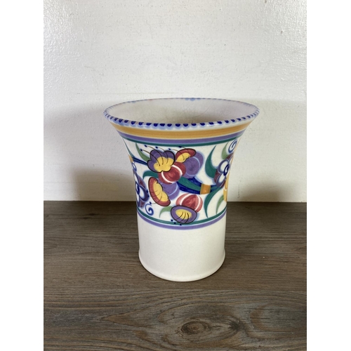 305 - Five pieces of Poole Pottery to include Art Deco Carter Stabler Adams Ltd vase - approx. 18cm high x... 