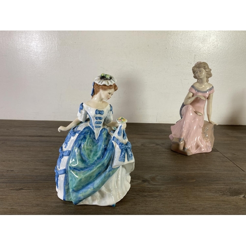 311 - Three ceramic figurines, one Rex Valencia limited edition, one Royal Doulton Southern Belle - HN 222... 