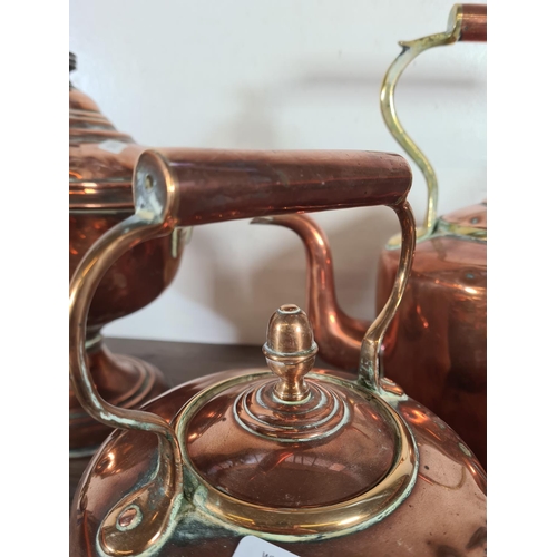 339 - Three pieces of 19th century copper, two kettles - one being William Soutter & Sons and one samovar ... 