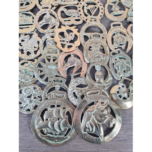 345 - Approx. 135 vintage horse brasses