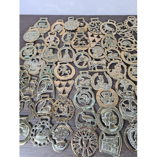 345 - Approx. 135 vintage horse brasses