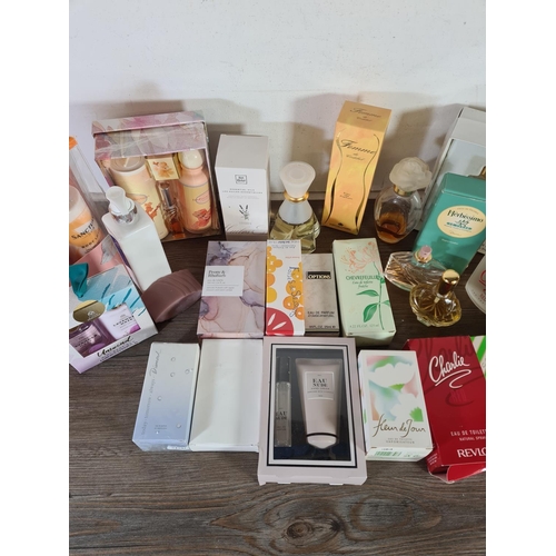 413 - A collection of women's fragrances and giftsets to include Baltus vanilla and cedarwood luxury fragr... 