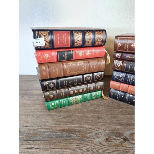 470 - Twelve The Franklin Library leather bound books