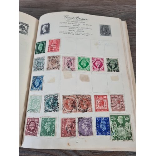 481 - A Royal Mail stamp album containing antique and vintage worldwide stamps