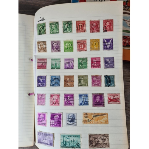 485 - A collection of worldwide stamps to include Victorian Penny Reds etc.