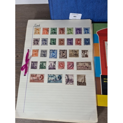 485 - A collection of worldwide stamps to include Victorian Penny Reds etc.