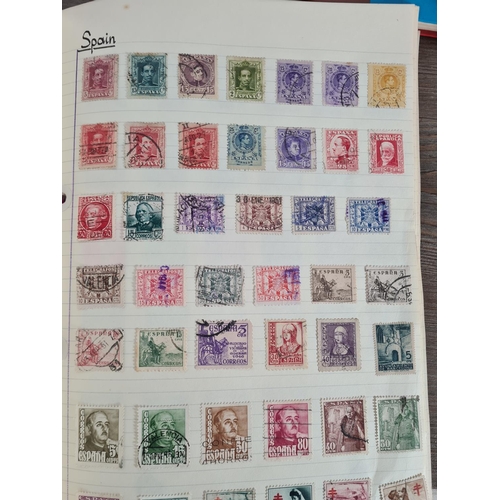 485 - A collection of worldwide stamps to include Victorian Penny Reds etc.