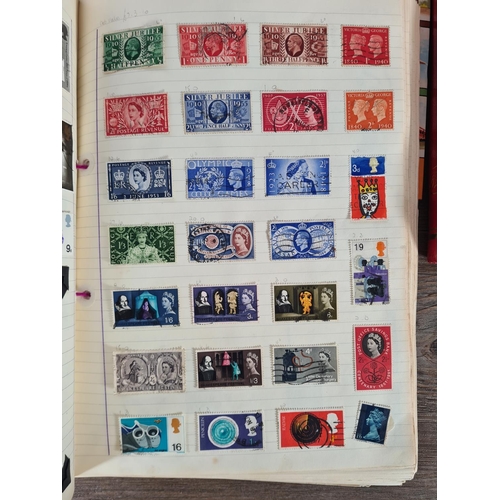 485 - A collection of worldwide stamps to include Victorian Penny Reds etc.