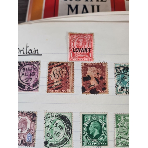 485 - A collection of worldwide stamps to include Victorian Penny Reds etc.