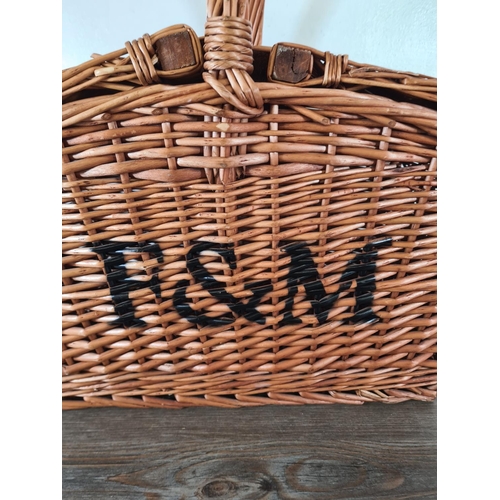 509 - A Fortnum & Mason wicker picnic basket