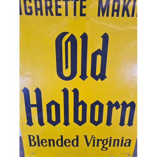 522 - An Old Holborn Blended Virginia tin sign - approx. 92cm high x 61cm wide