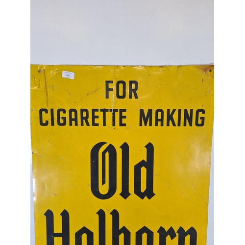 522 - An Old Holborn Blended Virginia tin sign - approx. 92cm high x 61cm wide