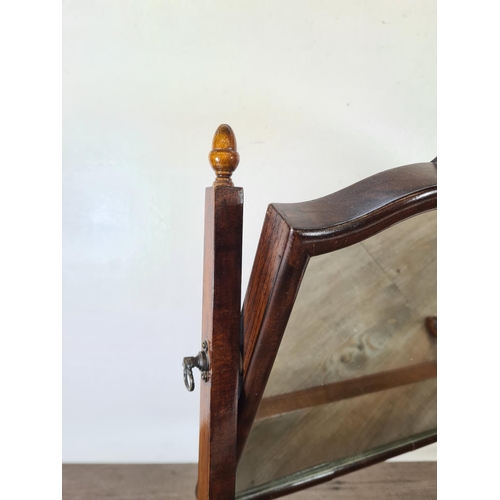 530 - A 19th century style mahogany framed dressing table mirror - approx. 52cm high x 56cm wide