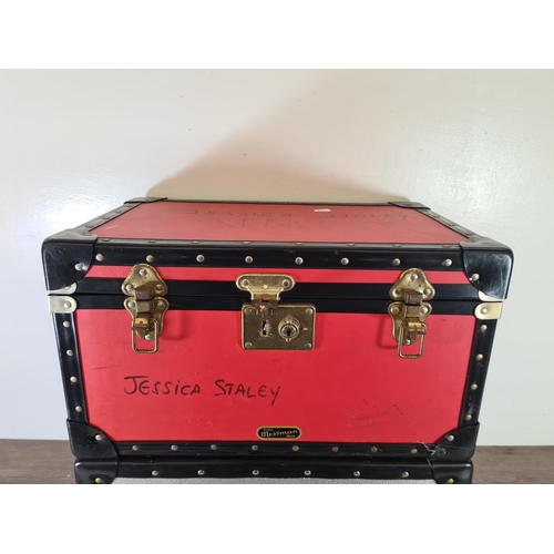 533 - Two British made Mossman travel trunks