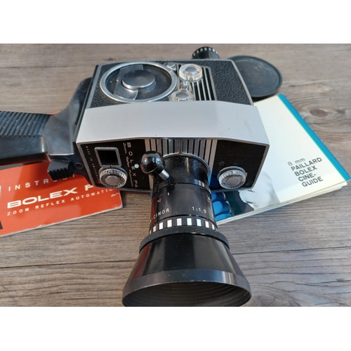 661 - A cased Paillard Bolex P4 Zoom Reflex Automatic 8mm cine film camera with instruction manual