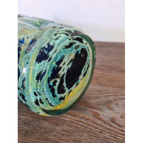 210 - A Mdina style studio glass vase - approx. 23.5cm high