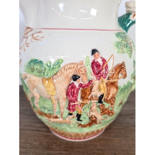 220 - A Wedgwood Dye Ken John Peel hunting scene jug - approx. 18cm high