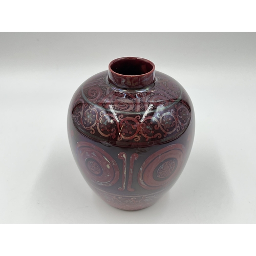 202 - A studio pottery vase signed CB - approx. 13cm high