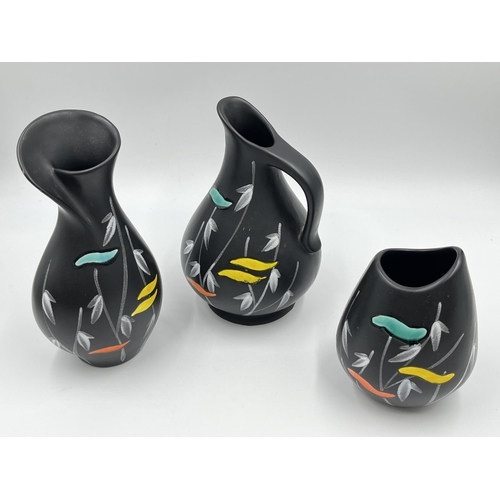 215 - A set of three mid 20th century Italian ceramic vases