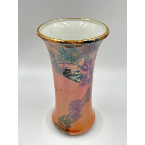 232 - A 1930s Royal Staffordshire Pottery Wilkinson Ltd Chinese lantern orange lustre vase - approx. 20cm ... 