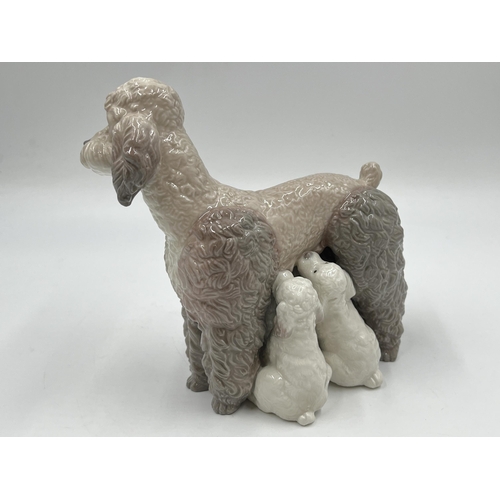 269 - A Lladro Mother Poodle with Puppies figurine, model no. 1257 - approx. 14cm high