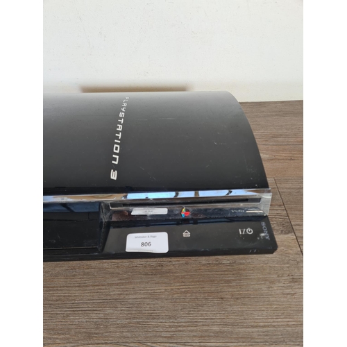 806 - A Sony PlayStation 3 CECHCO3 backwards compatible games console