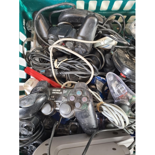 820 - A large collection of game console controllers