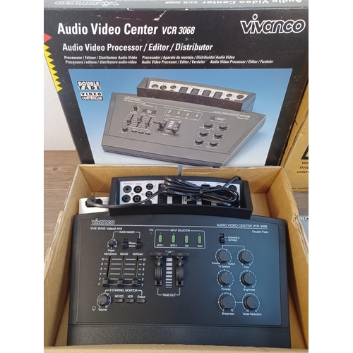 680 - Two boxed video editors, one Sony RM-E700 editing controller/titler with power adaptor, cables and i... 