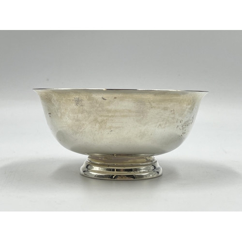 1244 - An Elizabeth II Royal Irish Silver Co. hallmarked Dublin silver footed bowl, dated 1970 - approx. gr... 