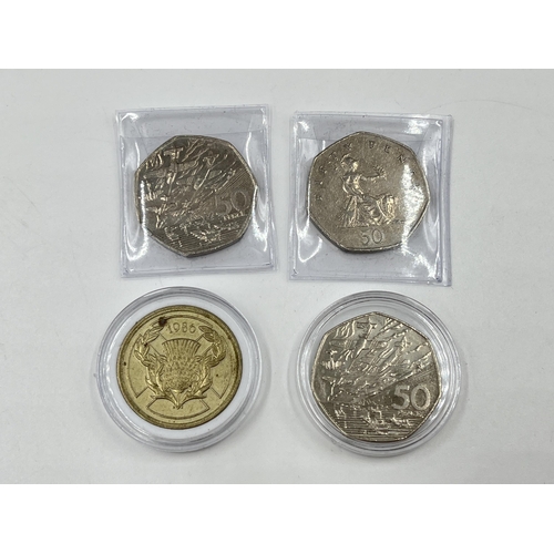 1234 - A collection of British commemorative coins