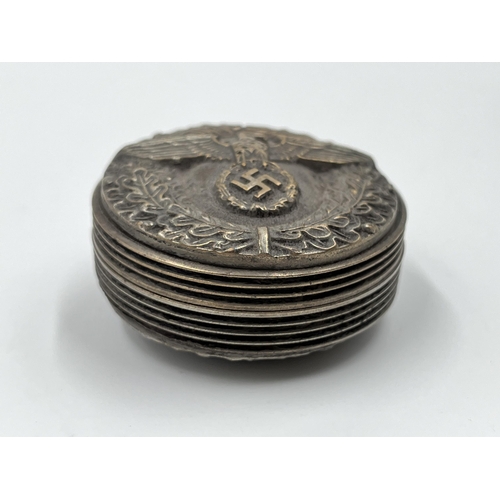 1236A - A WWII German snuff box - approx. 5cm diameter