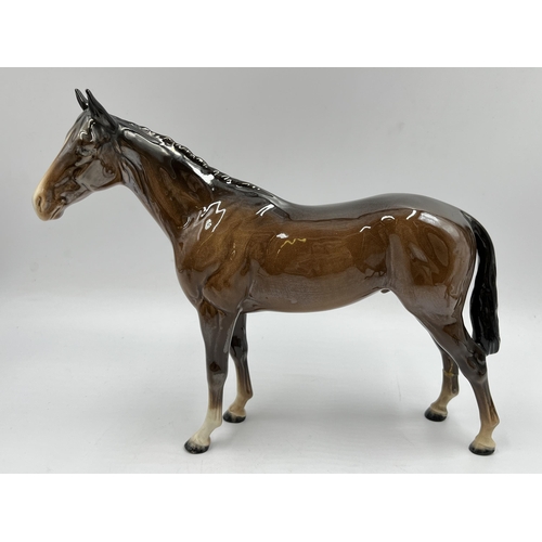 198 - Three Beswick horse figurines - largest approx. 20cm high