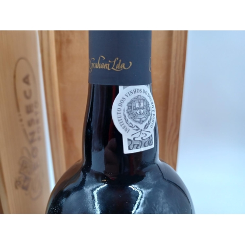 593A - Two boxed 75cl bottles of Port, one Churchill's Crusted  - bottled in 2001 at 19.5% and one Fonseca ... 