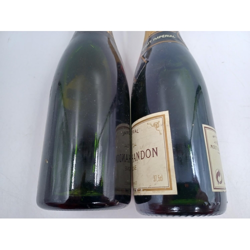 598 - Two half bottles of Moët & Chandon Champagne sparkling wine, one Impérial Brut - bottled at 12% and ... 