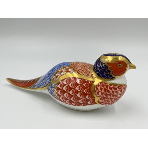 262 - A Royal Crown Derby Pheasant paperweight