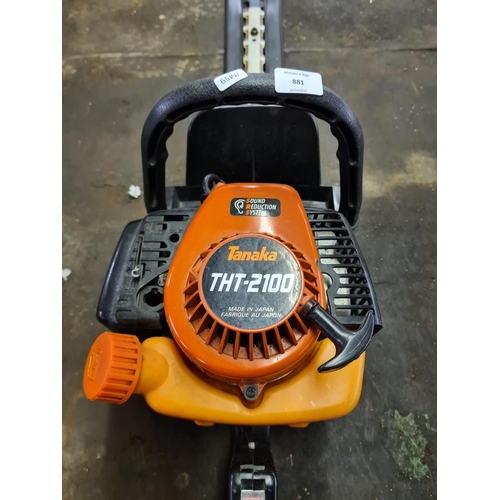 881 - A Tanaka THT-2100 petrol hedge cutter