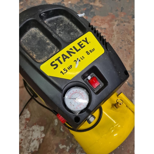 888 - A Stanley 1.5HP 24ltr 8bar 240v air compressor