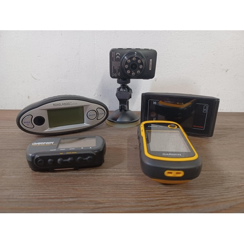 770 - Five items to include Garmin Etrex 10 personal GPS, Road Angel Professional Connected speed camera d... 