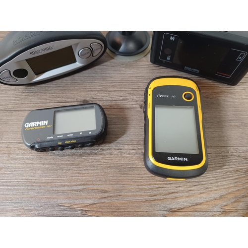 770 - Five items to include Garmin Etrex 10 personal GPS, Road Angel Professional Connected speed camera d... 