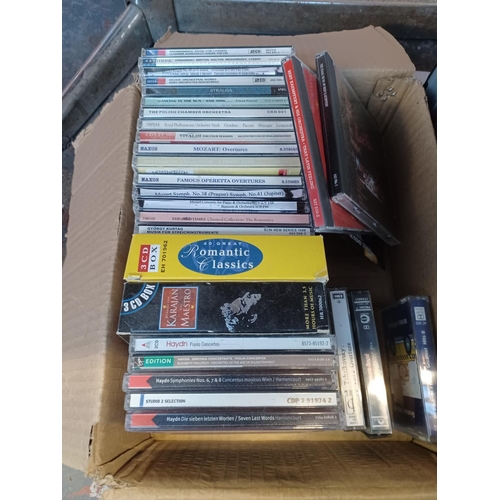 755A - A collection of items to include classical LP vinyl box sets, two boxes containing a collection of c... 