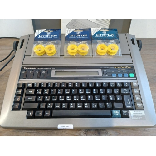 781 - A Panasonic KX-R196 electronic typewriter with instruction manual and lift-off tape