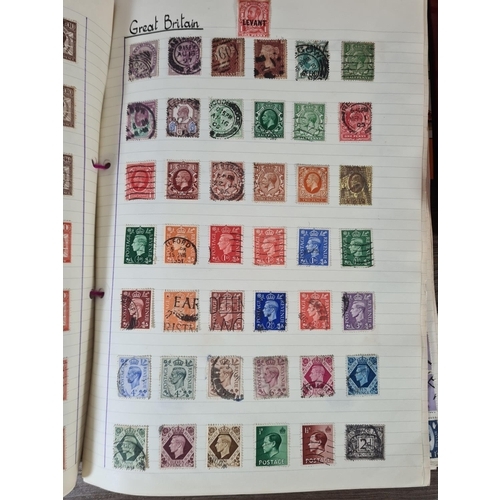 485 - A collection of worldwide stamps to include Victorian Penny Reds etc.